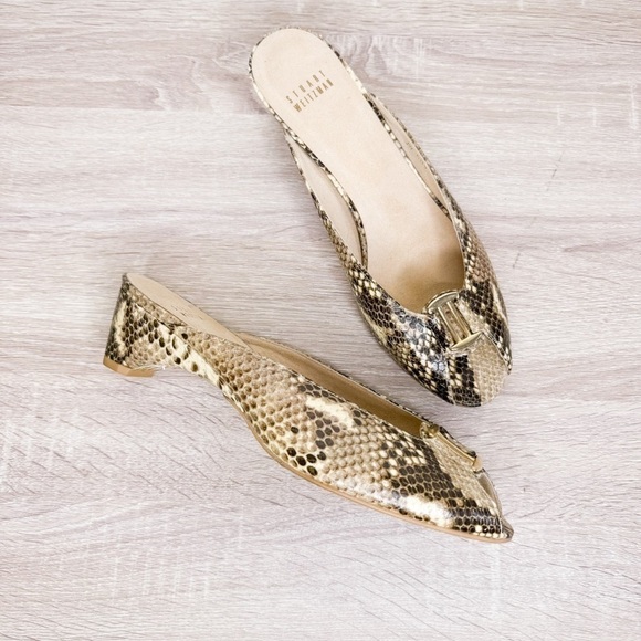Stuart Weitzman Python Sandal Size 9 - Picture 1 of 8